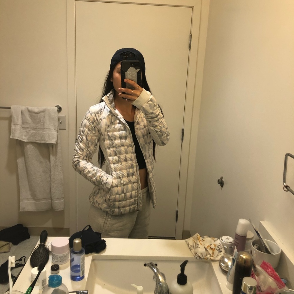 White Lululemon Thin Puffer Jacket Down for it all